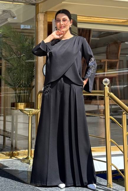 Fever - Pul nakışlı pileli pantolon Fever - Pul nakışlı pileli pantolon