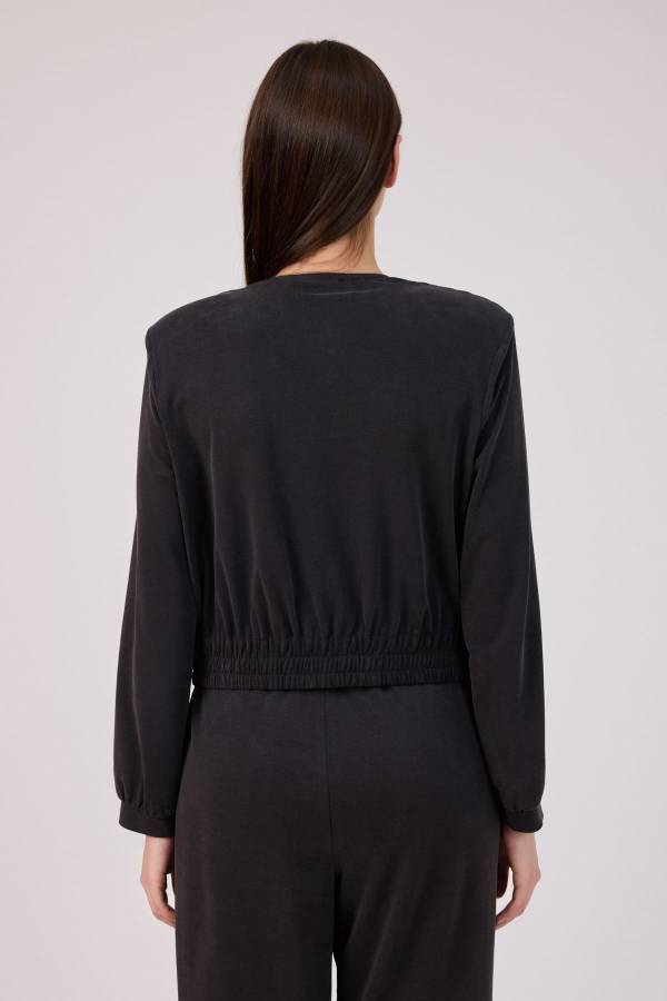 Anvelop düğmeli tencel bluz