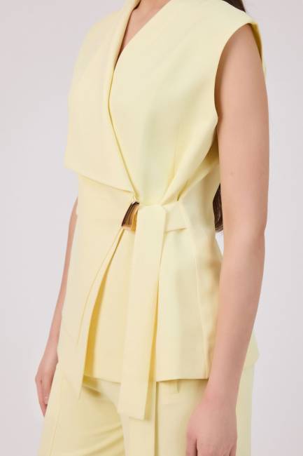 Asimetrik yakalı yelek - Thumbnail