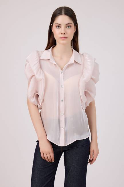 Fever - Balon kollu organze gömlek (1)