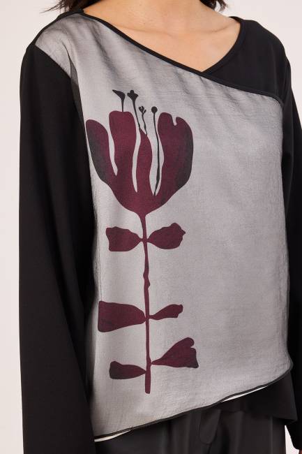 Fever - Baskılı örme bluz (1)