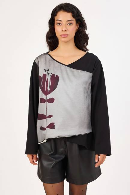 Fever - Baskılı örme bluz