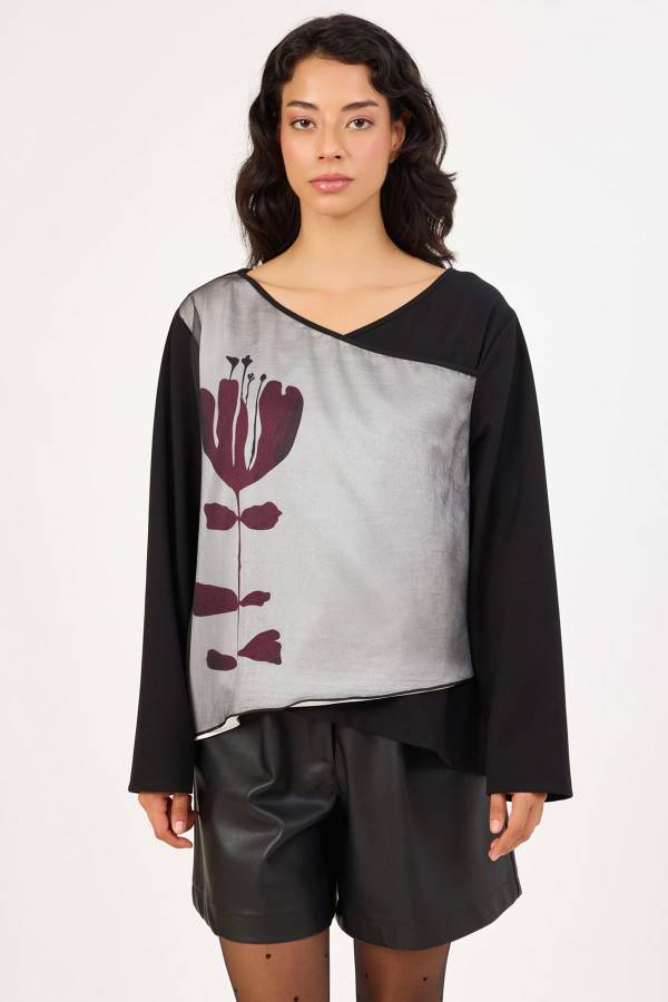 Fever - Baskılı örme bluz