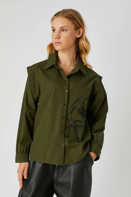 Fever - Baskılı poplin gömlek (1)