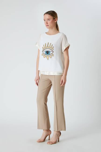 Fever - Baskılı şifon bluz (1)