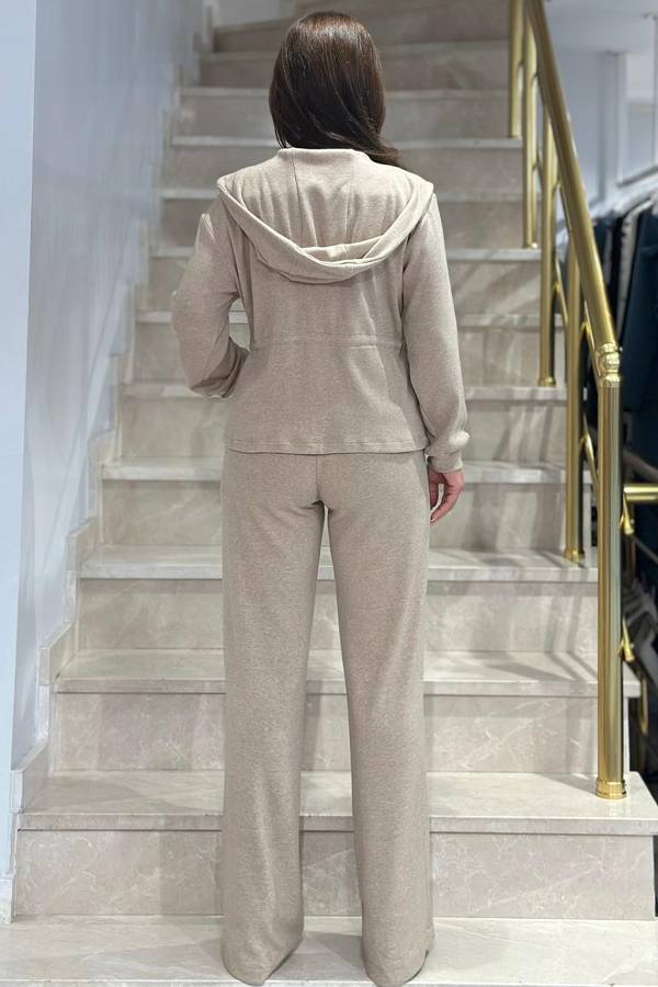 Beli bağcıklı örme pantolon