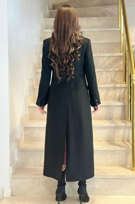 Blazer yakalı uzun kaban - Thumbnail