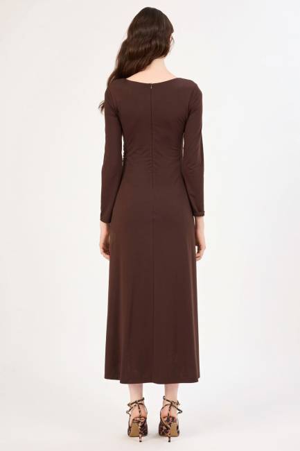 Fever - Büzgü detaylı likralı örme elbise (1) Fever - Büzgü detaylı likralı örme elbise (1)