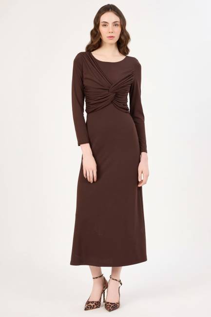 Fever - Büzgü detaylı likralı örme elbise Fever - Büzgü detaylı likralı örme elbise