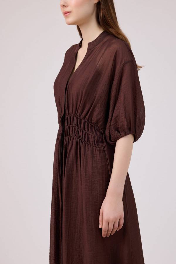 Fever - Büzgü detaylı tencel elbise (1)