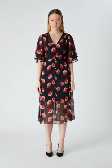 Fever - Çicek desenli şifon elbise