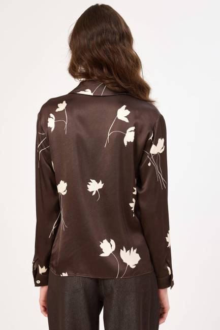 Çicek desenli şık gömlek - Thumbnail