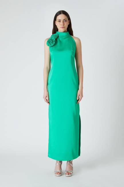 Fever - Çicekli boyundan bağlamalı elbise