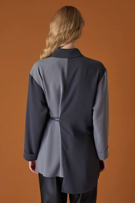 Çift renkli gömlek - Thumbnail