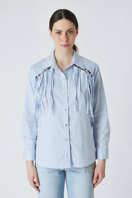 Fever - Çizgili saçaklı gömlek