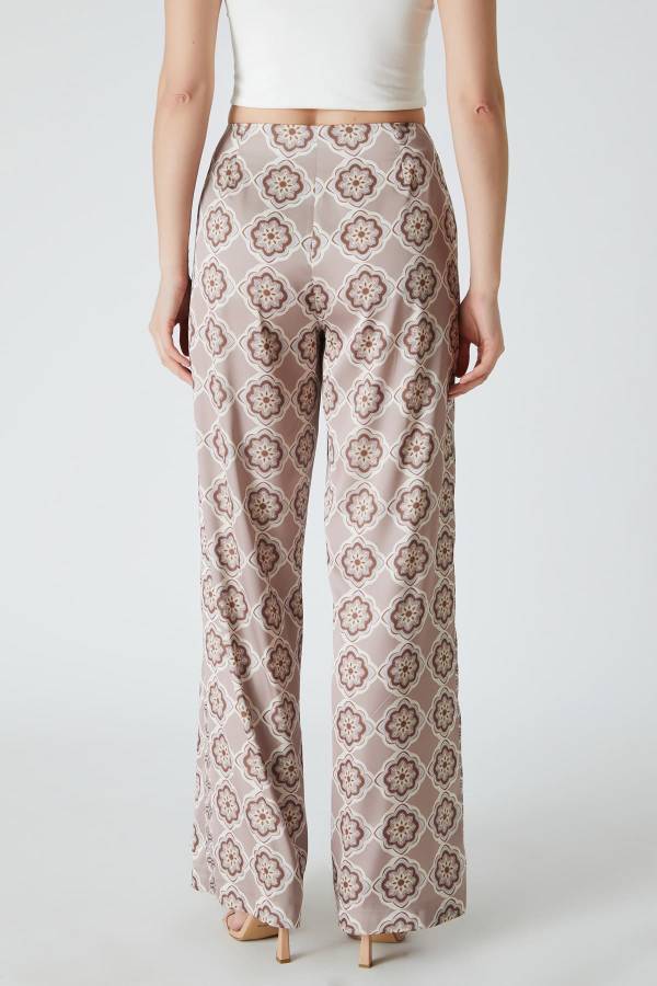 Desenli floş pantolon