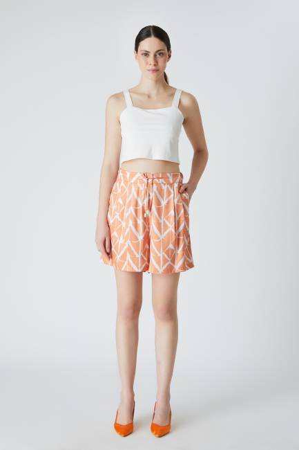 Desenli şort pantolon - Thumbnail