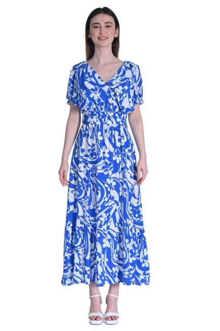 Fever - Desenli viskon elbise