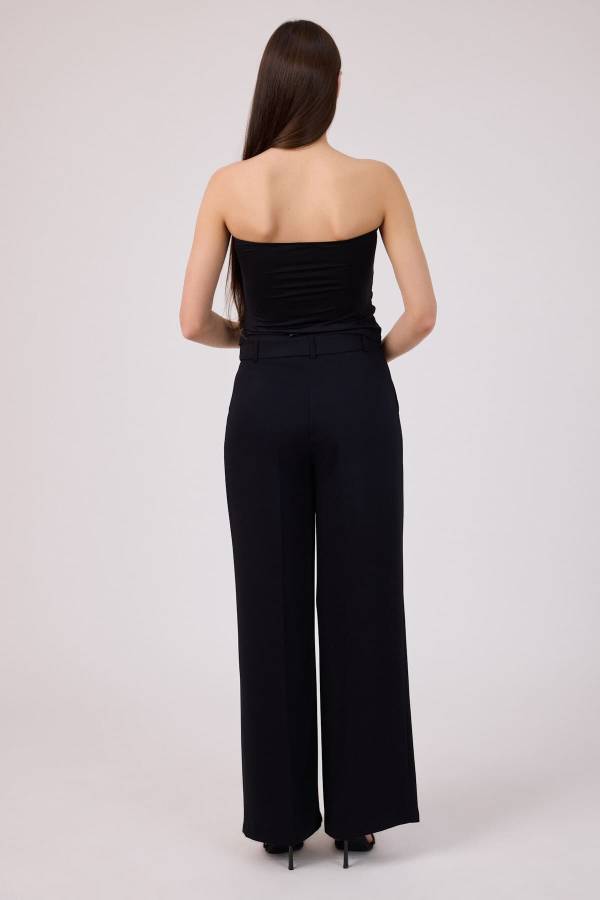 Dökümlü geniş paça pantolon