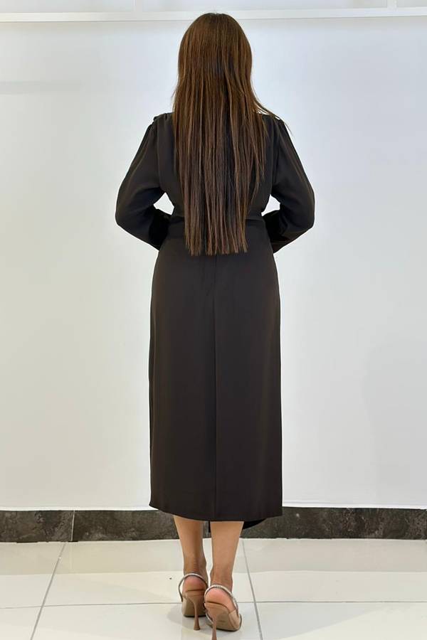 Drape detaylı asimetrik elbise Drape detaylı asimetrik elbise