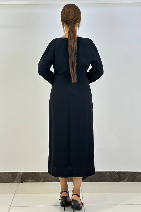 Drape detaylı asimetrik elbise Drape detaylı asimetrik elbise