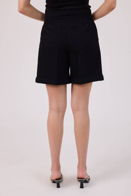 Duble paçalı bermuda şort - Thumbnail