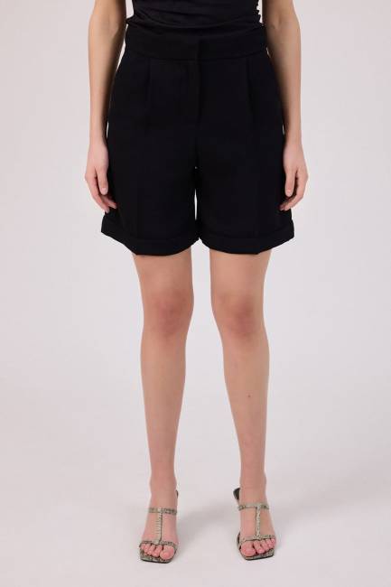 Duble paçalı bermuda şort - Thumbnail