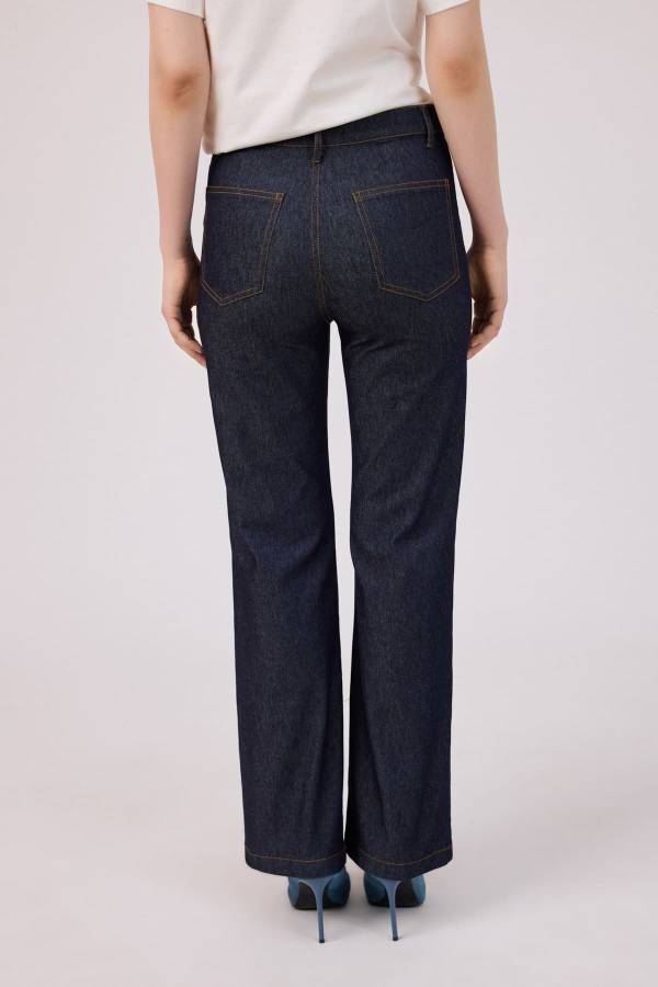 Fever - Düğme detaylı jean pantolon (1)