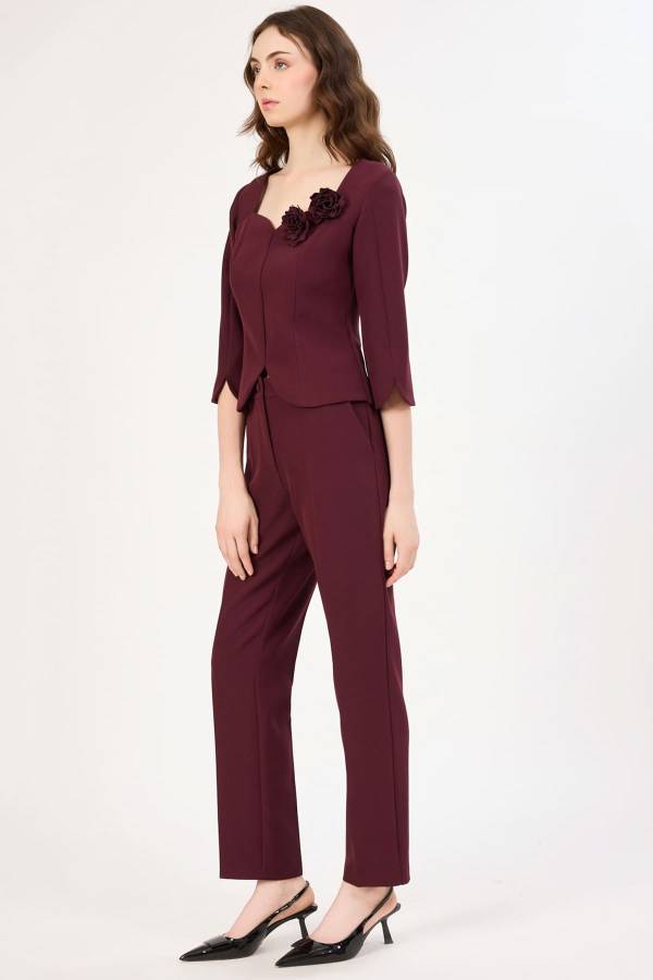 Düz kesim likralı klasik pantolon Düz kesim likralı klasik pantolon