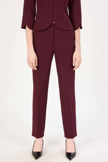 Düz kesim likralı klasik pantolon - Thumbnail