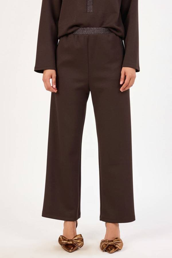 Düz paça likralı örme pantolon