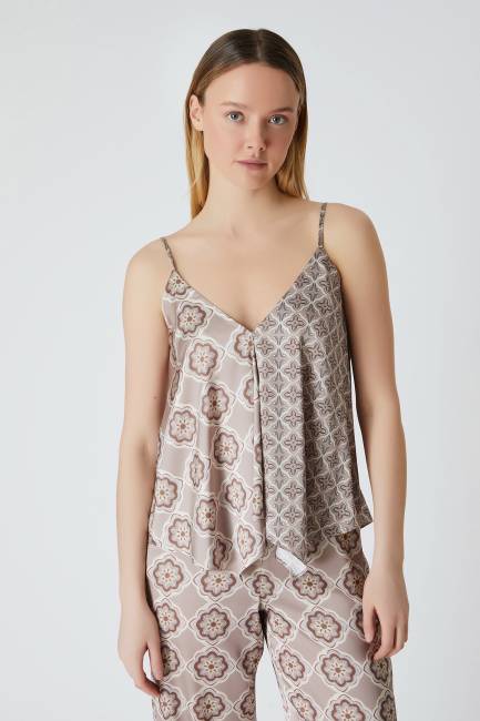 Fever - Etnik desenli floş bluz