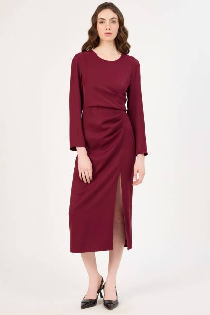 Fermuar detaylı elbise - Thumbnail