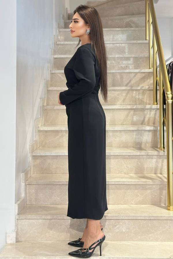 Fermuar detaylı elbise