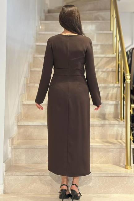 Fermuar detaylı elbise - Thumbnail