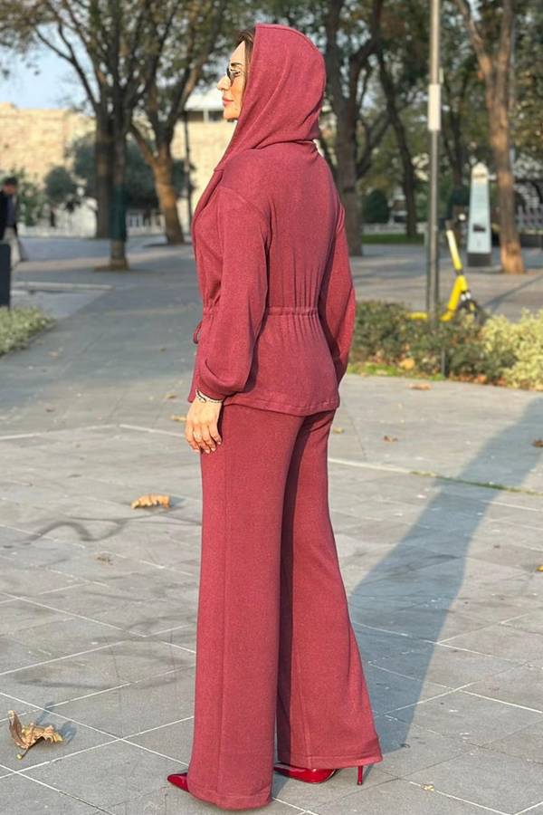 Fermuarlı örme bluz