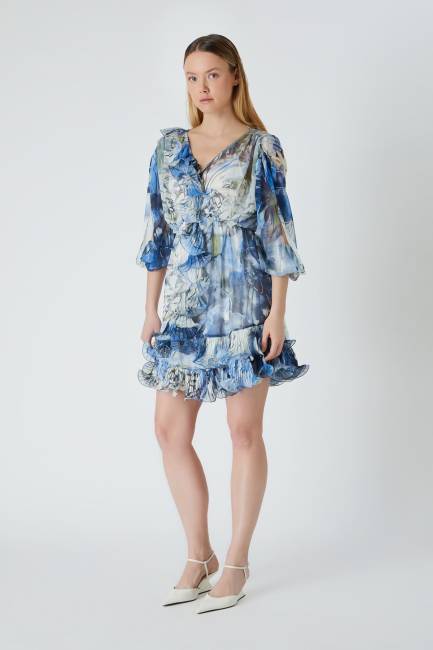 Fever - Fırfırlı şifon elbise (1)