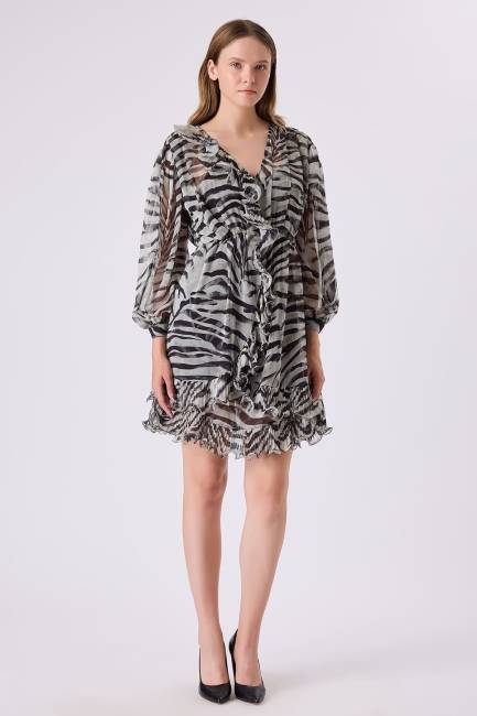 Fever - Fırfırlı şifon elbise