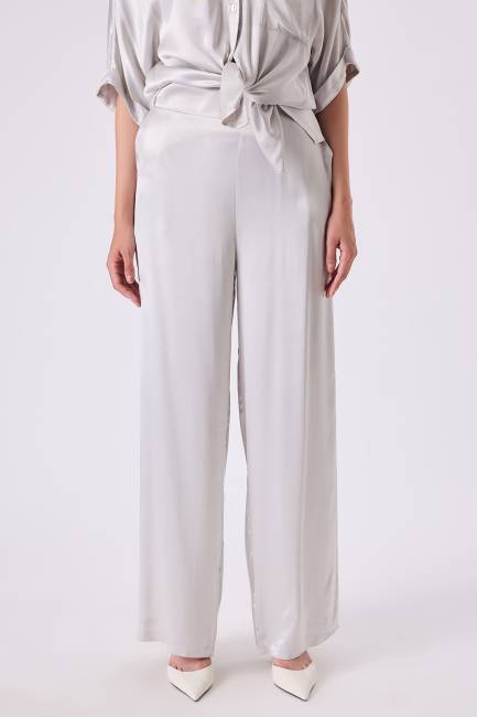 Fever - Geniş paça gümüş pantolon