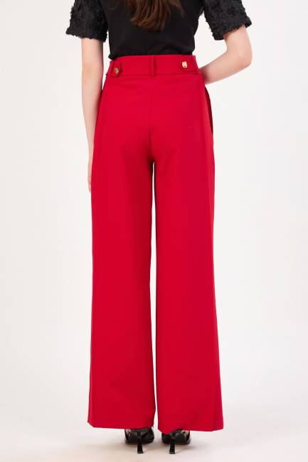 Geniş paça likralı pantolon - Thumbnail