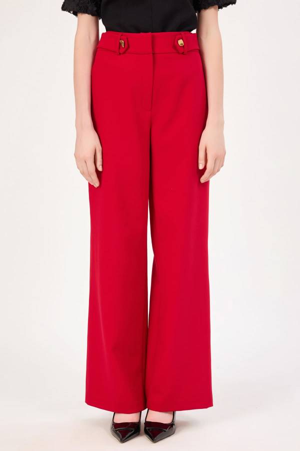 Geniş paça likralı pantolon Geniş paça likralı pantolon