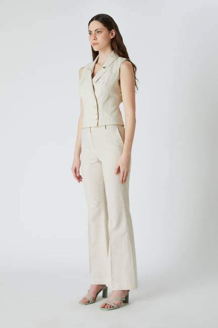 Fever - Geniş paçalı keten pantolon (1)