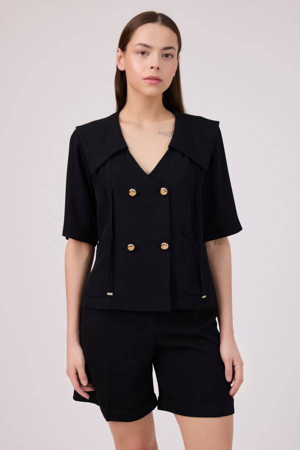 Fever - Geniş yakalı bluz ceket