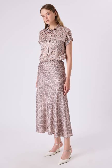 Fever - Grafik desenli floş gömlek (1)