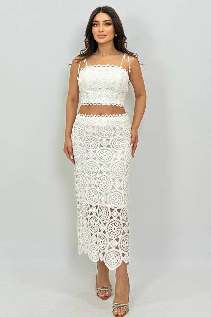 Fever - Güpürlü dizaltı etek