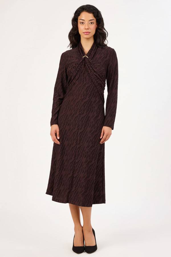 Fever - Jakar dokulu likralı örme elbise