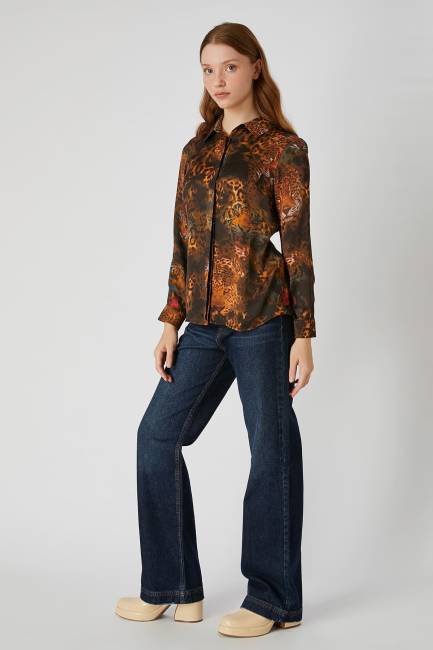 Kaplan desenli gömlek - Thumbnail