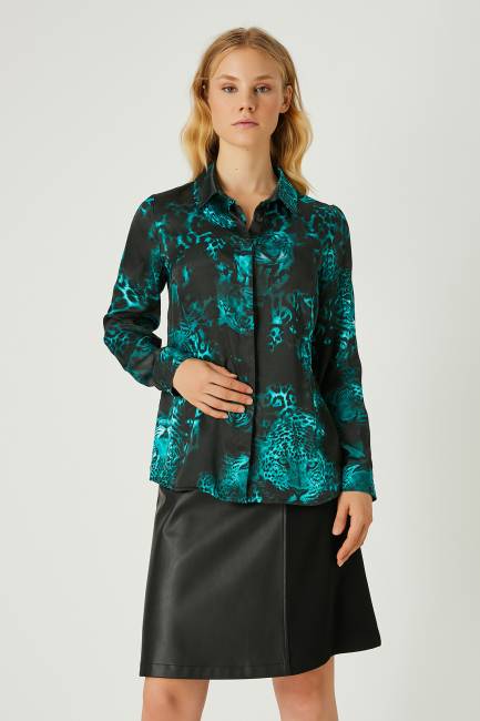 Kaplan desenli gömlek - Thumbnail