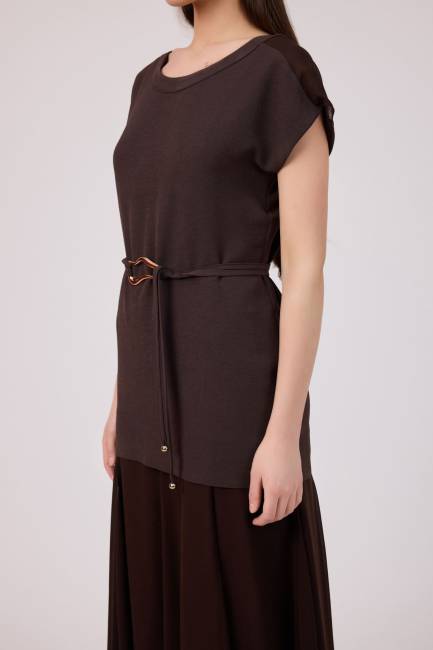 Fever - Katmanlı şifon geçişli elbise (1)