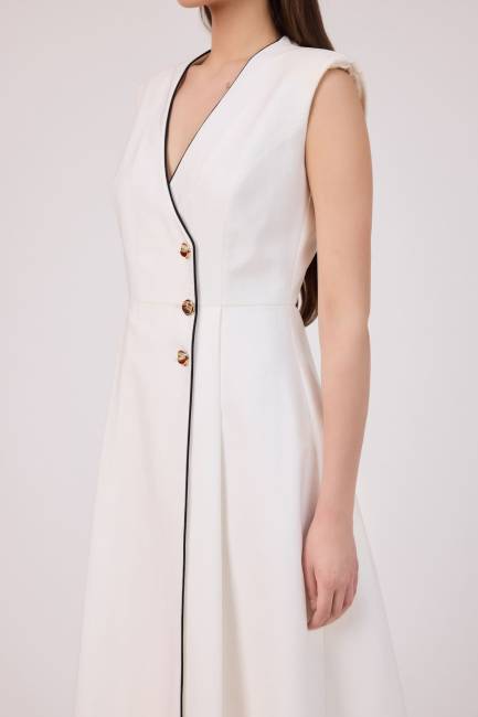 Fever - Kontrast biyeli anvelop elbise (1)